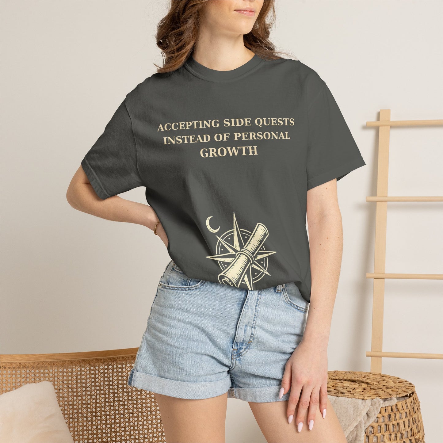 Motivational Floral T-Shirt — "All I Ever Showed Instead of Personal Growth" Graphic Tee