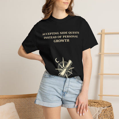 Motivational Floral T-Shirt — "All I Ever Showed Instead of Personal Growth" Graphic Tee