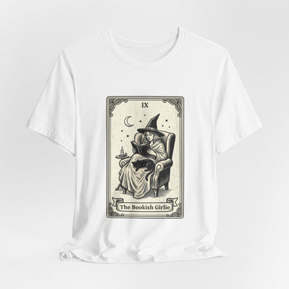 Bookish Witch Tarot Art Tee | Witchy Humor, Reading Witch T-Shirt