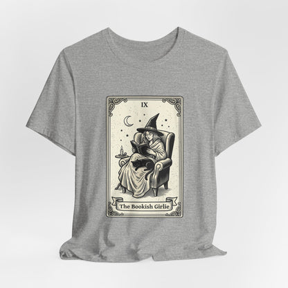 Bookish Witch Tarot Art Tee | Witchy Humor, Reading Witch T-Shirt