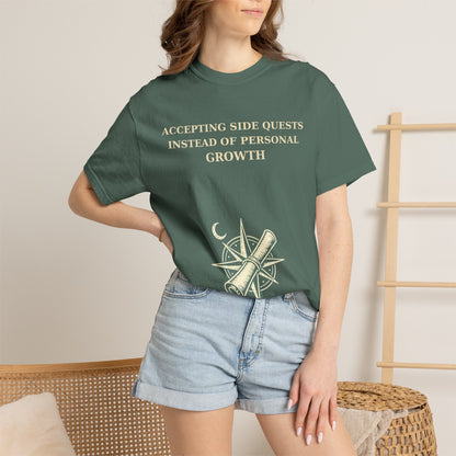 Motivational Floral T-Shirt — "All I Ever Showed Instead of Personal Growth" Graphic Tee