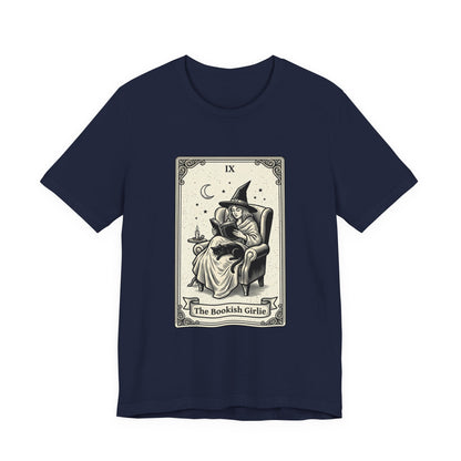 Bookish Witch Tarot Art Tee | Witchy Humor, Reading Witch T-Shirt