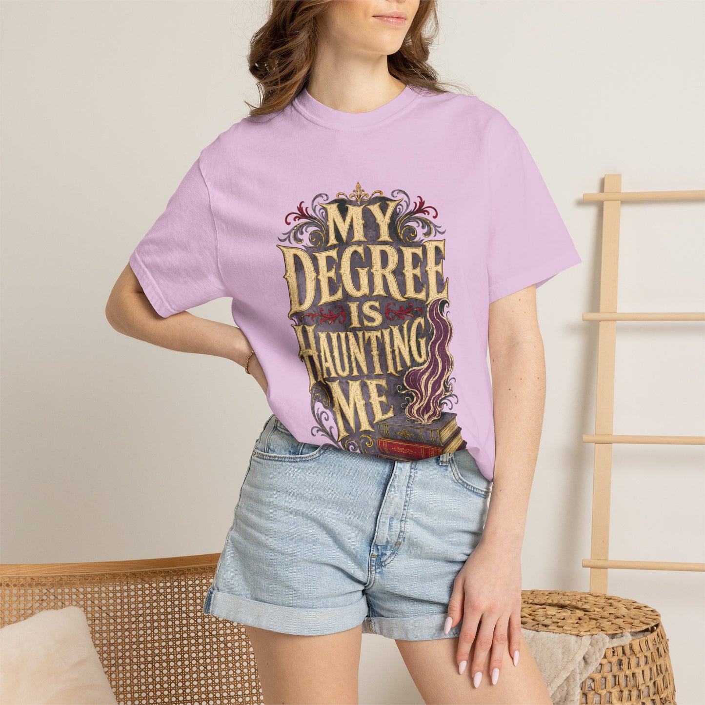T-Shirt — "My Degree Is Haunting Me" Graphic Tee