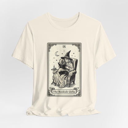 Bookish Witch Tarot Art Tee | Witchy Humor, Reading Witch T-Shirt