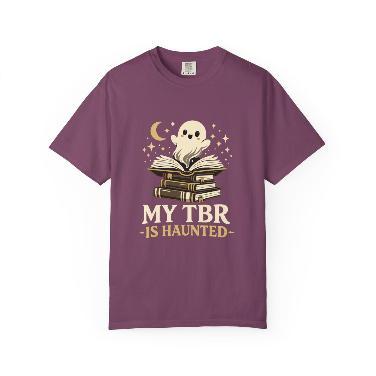 My TBR is Haunted Cute Ghost Stack Tee