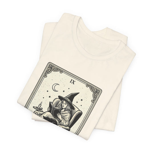 Bookish Witch Tarot Art Tee | Witchy Humor, Reading Witch T-Shirt