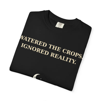 Gamer Tee -  "Weathered the Crops, Ignored Reality" Vintage Gamer Tee