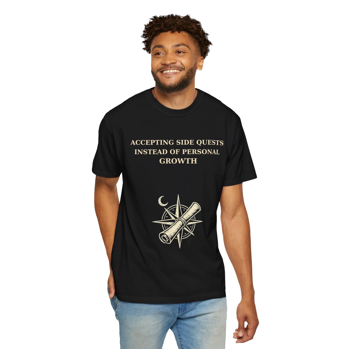Motivational Floral T-Shirt — "All I Ever Showed Instead of Personal Growth" Graphic Tee