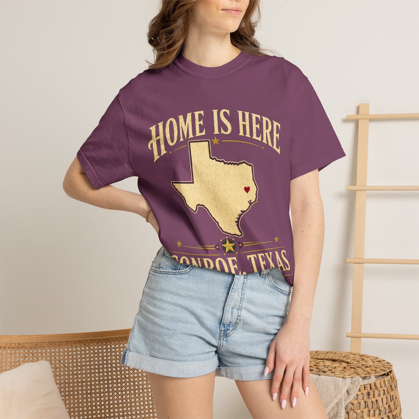 Conroe, Texas "Home Is Here" T-Shirt
