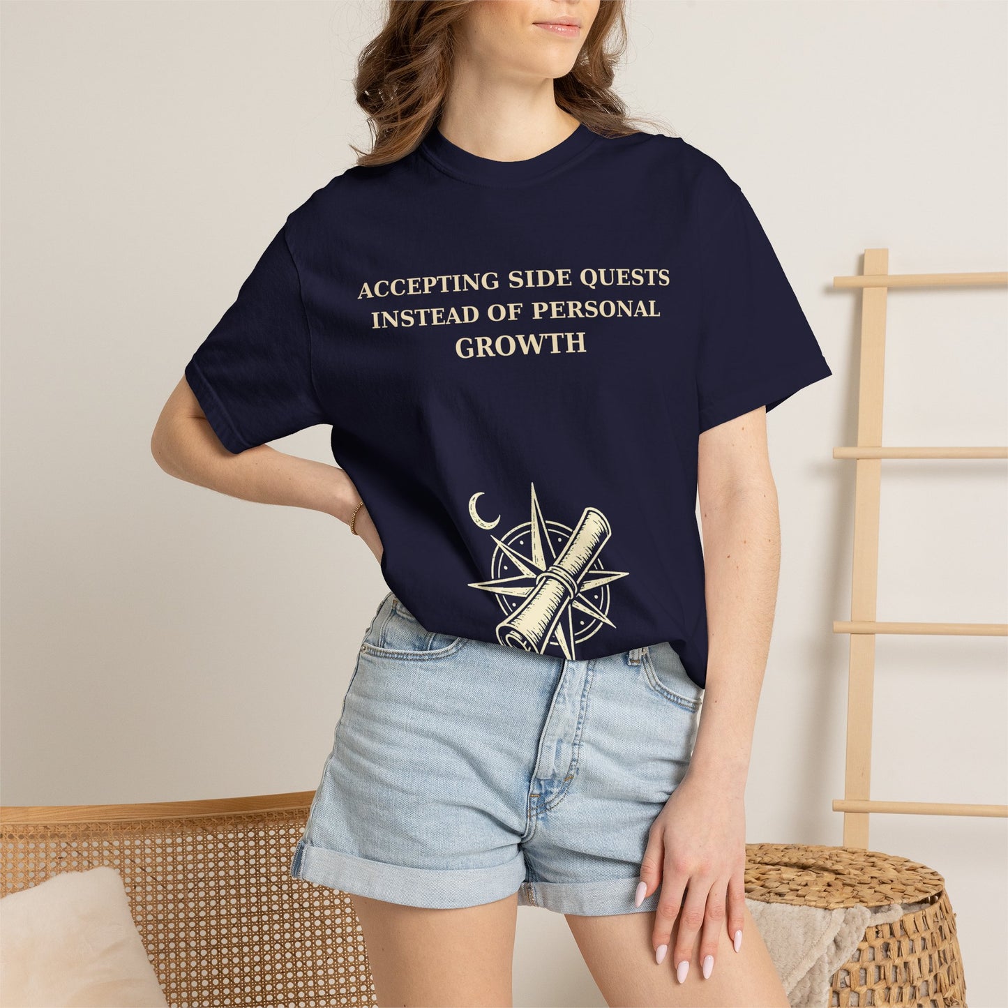 Motivational Floral T-Shirt — "All I Ever Showed Instead of Personal Growth" Graphic Tee
