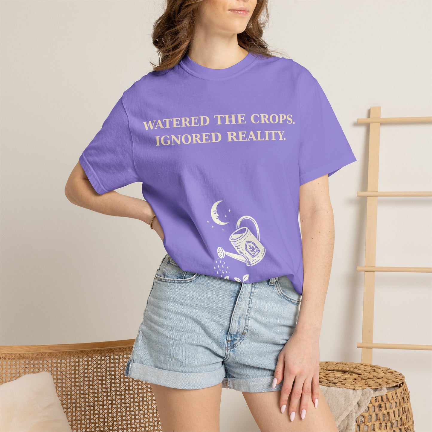 Gamer Tee -  "Weathered the Crops, Ignored Reality" Vintage Gamer Tee