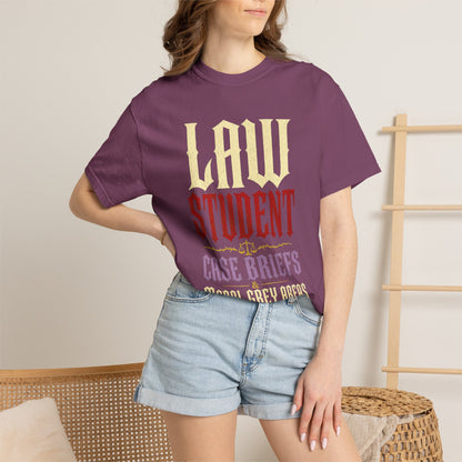 Law Student T‑Shirt — "Case Briefs" Vintage-Style Tee for Aspiring Attorneys