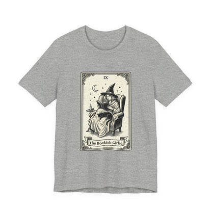 Bookish Witch Tarot Art Tee | Witchy Humor, Reading Witch T-Shirt