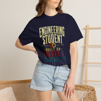 Engineering Student T-Shirt - "Built on Coffee & Controlled Failure" Graphic Tee
