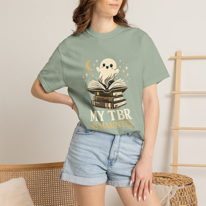 My TBR is Haunted Cute Ghost Stack Tee