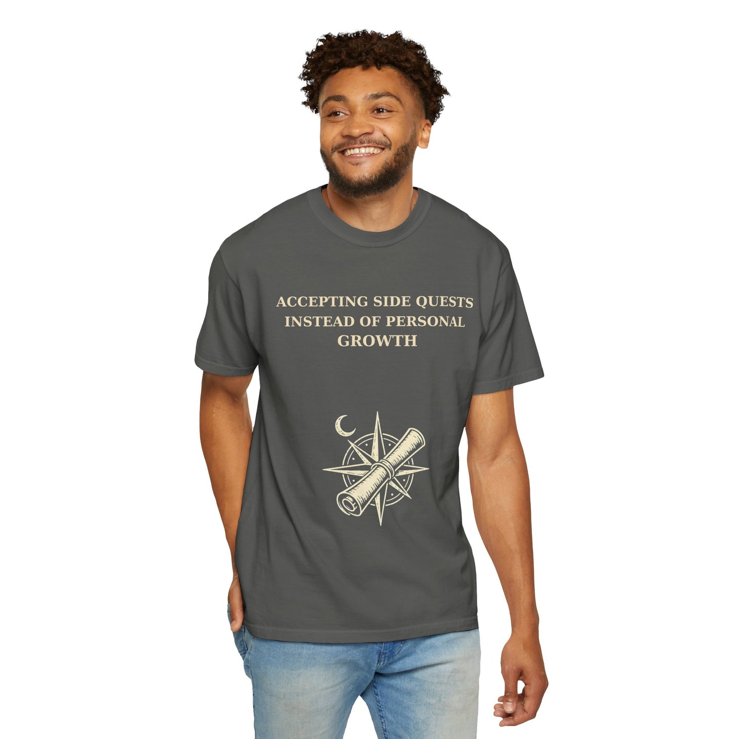 Motivational Floral T-Shirt — "All I Ever Showed Instead of Personal Growth" Graphic Tee