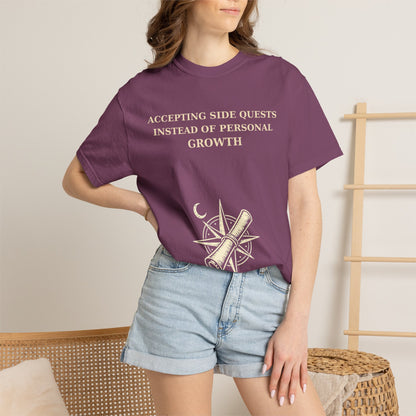 Motivational Floral T-Shirt — "All I Ever Showed Instead of Personal Growth" Graphic Tee