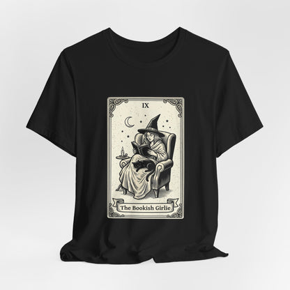 Bookish Witch Tarot Art Tee | Witchy Humor, Reading Witch T-Shirt