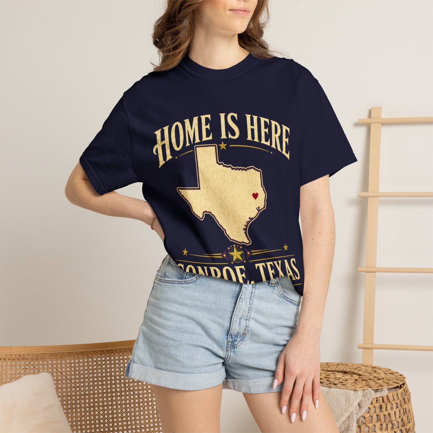Conroe, Texas "Home Is Here" T-Shirt