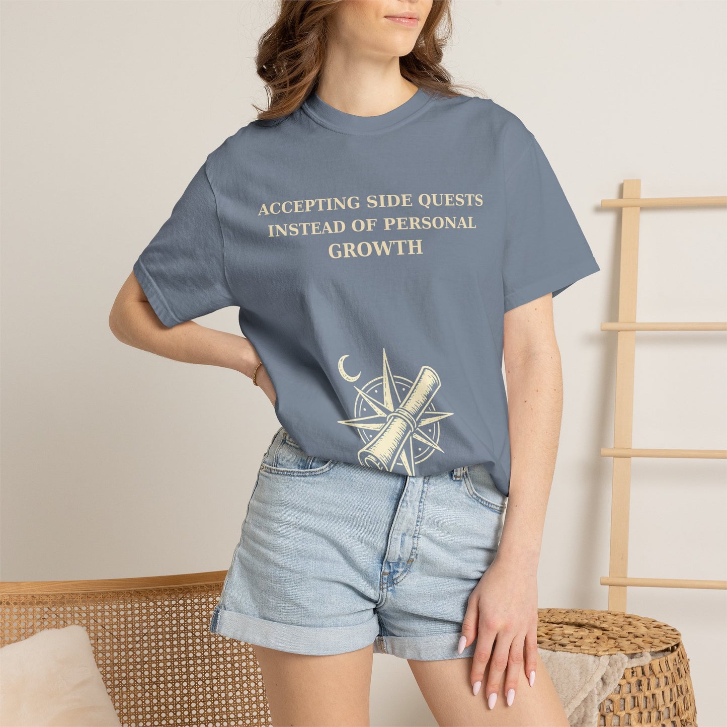 Motivational Floral T-Shirt — "All I Ever Showed Instead of Personal Growth" Graphic Tee