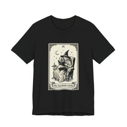 Bookish Witch Tarot Art Tee | Witchy Humor, Reading Witch T-Shirt